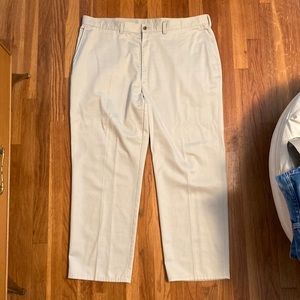 3/$10 St John’s Bay tan/cream 100% cotton pants 42x29 -bm